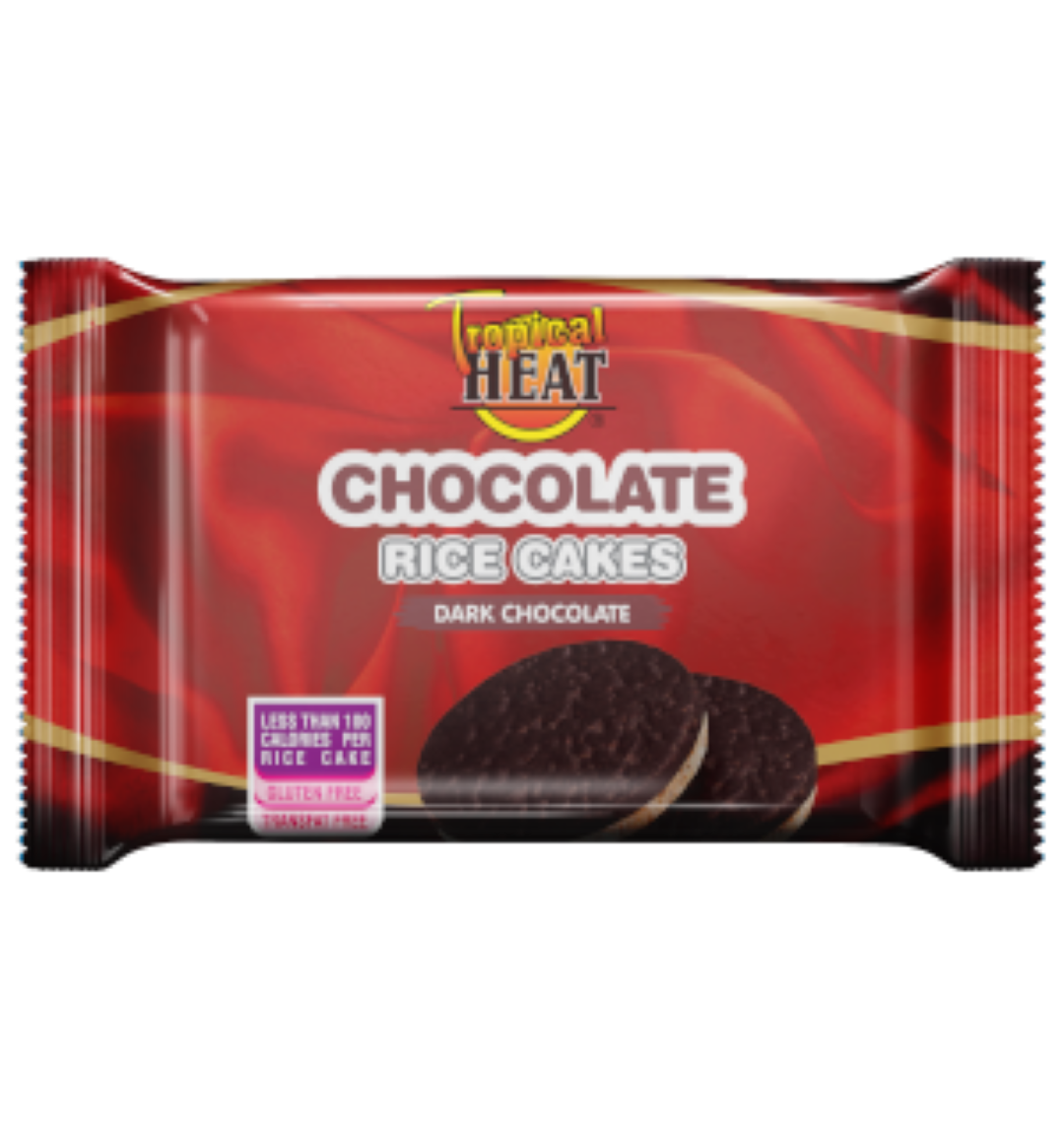 TROPICAL HEAT CHOCOLATE RICE CAKES DARK 30G
